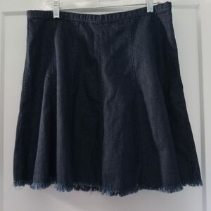 Altar'd State Lightweight Denim Skirt Mid Length Zip Back Excellent